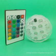 Remote Controlled Round Submersible Underwater LED Light